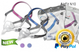AirFit N10 and AirFit N10 for Her Nasal CPAP Mask with Headgear